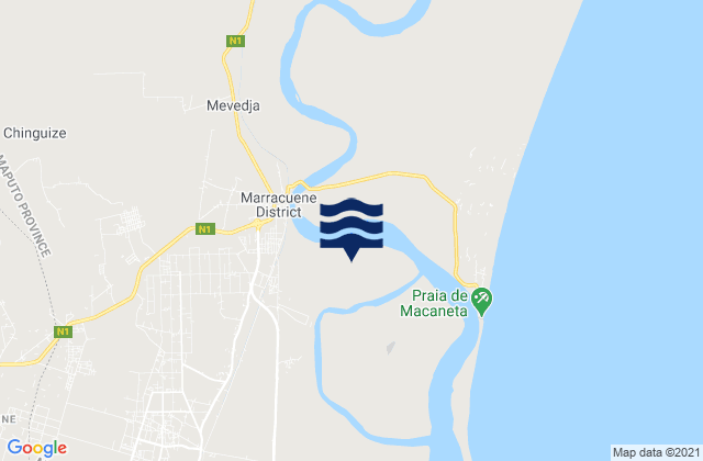 Marracuene District, Mozambiqueの潮見表地図