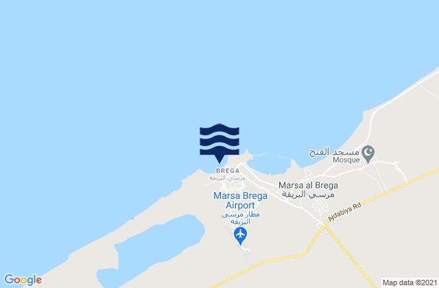 Marsa Brega, Greeceの潮見表地図