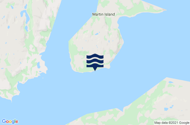Martin Island, Canadaの潮見表地図