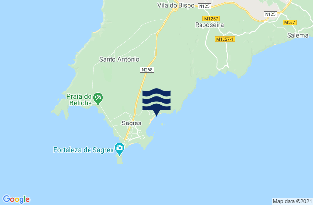 Martinhal, Portugalの潮見表地図