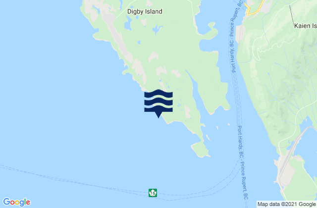 Martini Island, Canadaの潮見表地図