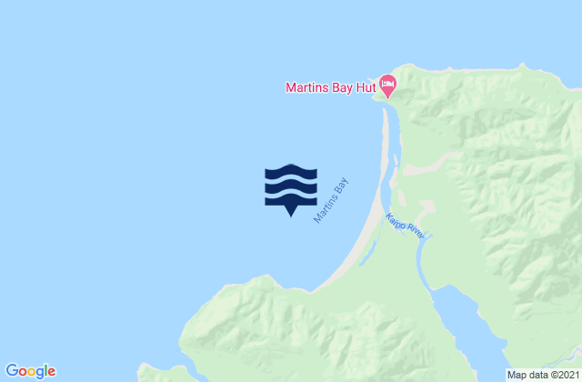 Martins Bay, New Zealandの潮見表地図