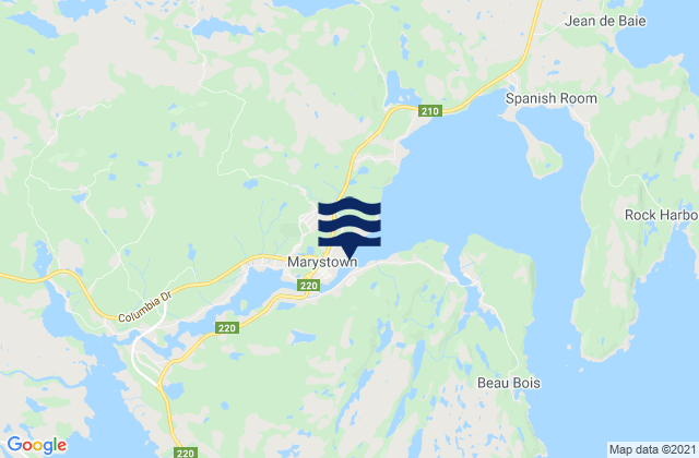 Marystown, Canadaの潮見表地図