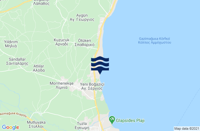 Marátha, Cyprusの潮見表地図
