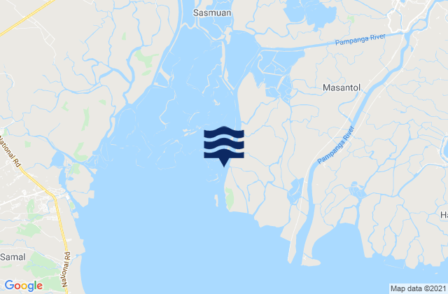 Masantol, Philippinesの潮見表地図