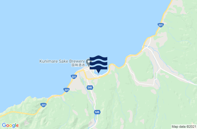 Mashike-gun, Japanの潮見表地図