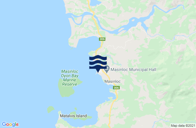 Masinloc, Philippinesの潮見表地図