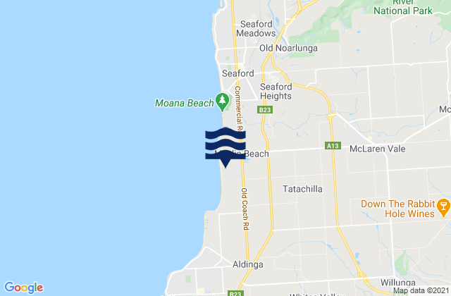 Maslin Beach, Australiaの潮見表地図