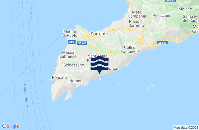 Massa Lubrense, Italyの潮見表地図