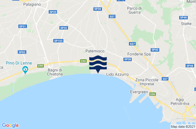 Massafra, Italyの潮見表地図