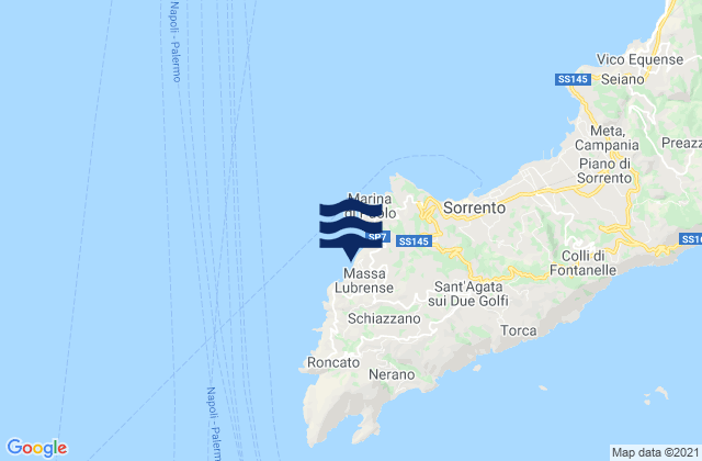 Massalubrense, Italyの潮見表地図