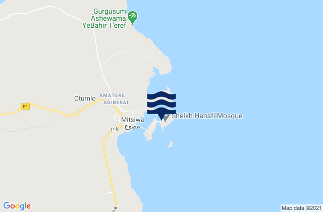 Massawa, Eritreaの潮見表地図