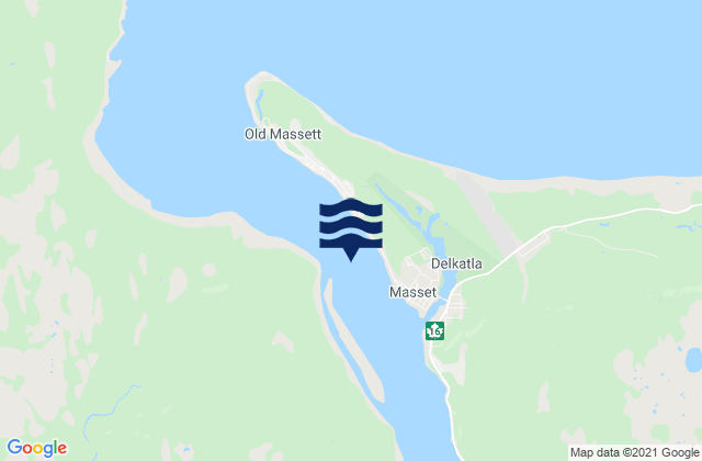 Masset Harbor 5 miles Inside, Canadaの潮見表地図