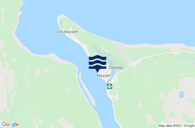 Masset, Canadaの潮見表地図