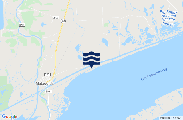 Matagorda City, United Statesの潮見表地図