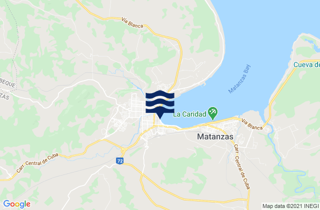 Matanzas, Cubaの潮見表地図