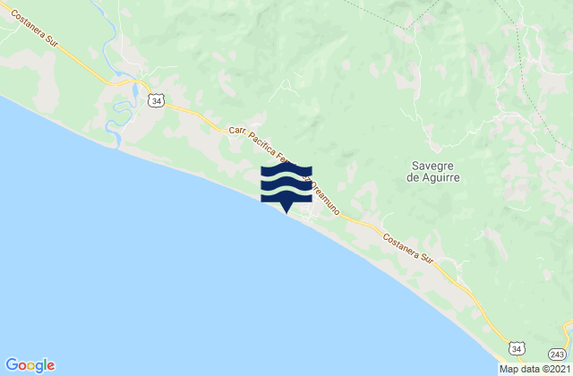 Matapalo, Costa Ricaの潮見表地図