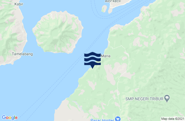 Mataraben, Indonesiaの潮見表地図