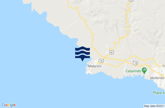 Matarani, Peruの潮見表地図