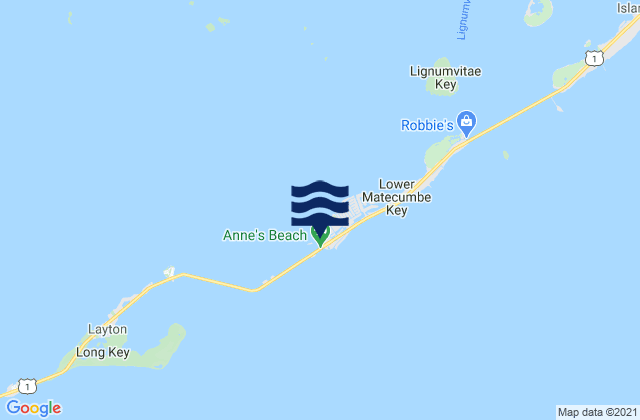 Matecumbe Harbor Lower Matecumbe Key Fla Bay, United Statesの潮見表地図