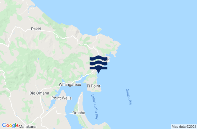 Mathesons Bay, New Zealandの潮見表地図