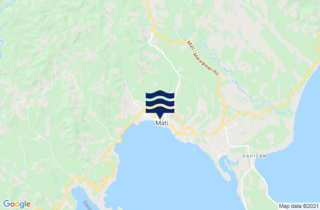 Mati, Philippinesの潮見表地図