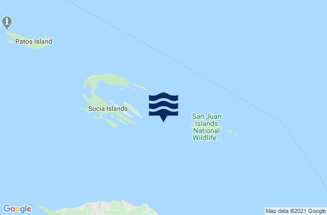Matia Island 0.8 mile west of, United Statesの潮見表地図