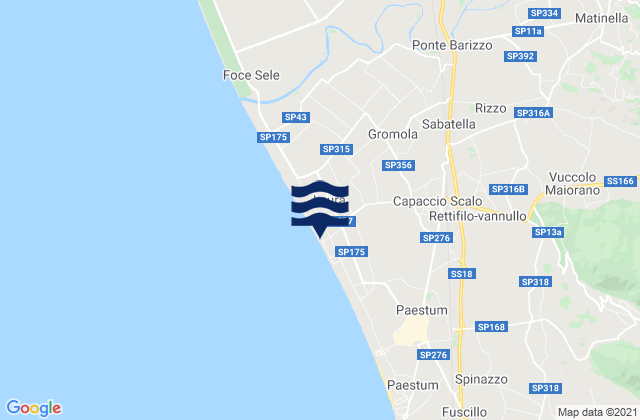 Matinella, Italyの潮見表地図