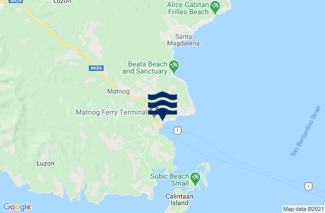 Matnog, Philippinesの潮見表地図