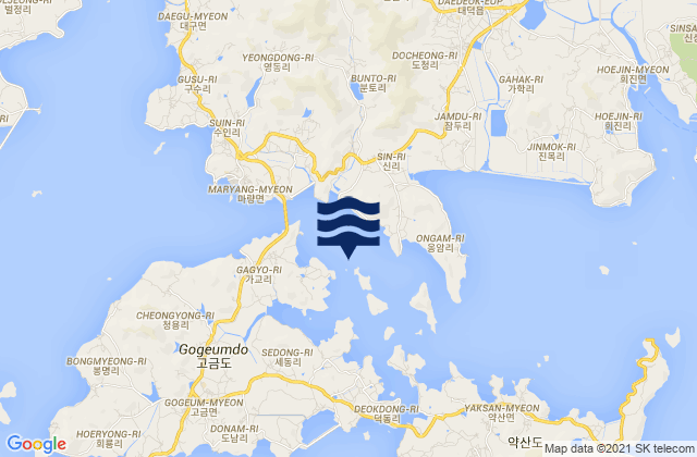 Mato-sudo, South Koreaの潮見表地図