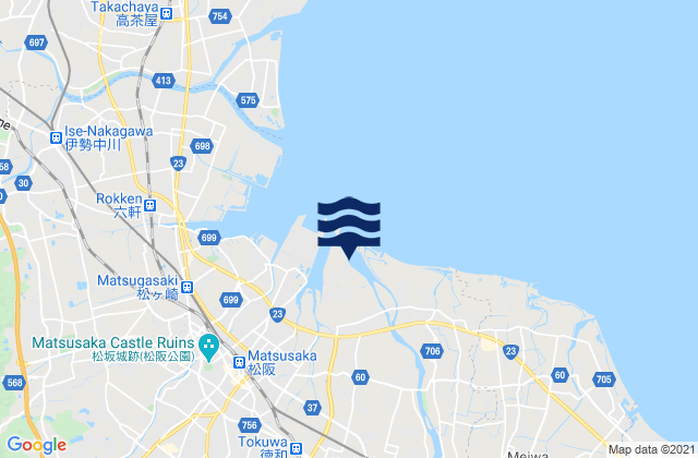 Matusaka, Japanの潮見表地図