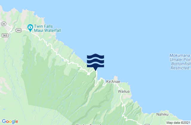 Maui, United Statesの潮見表地図