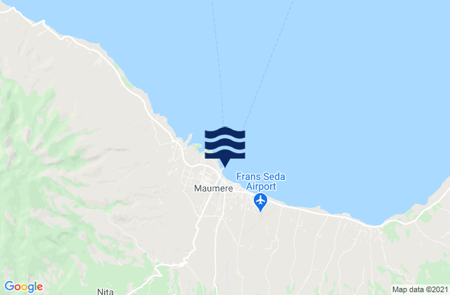Maumere, Indonesiaの潮見表地図
