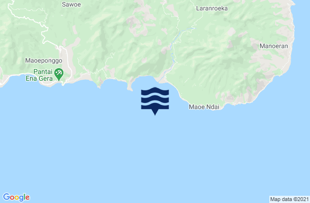 Maundai, Indonesiaの潮見表地図