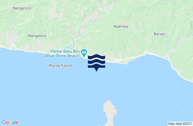 Maunggora, Indonesiaの潮見表地図