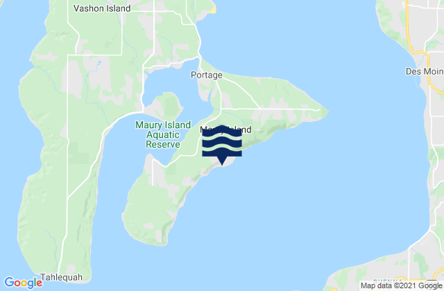 Maury Island, United Statesの潮見表地図