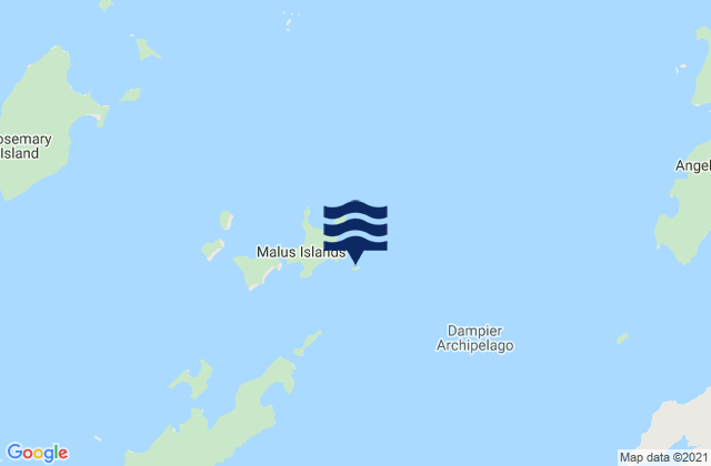 Mawby Island, Australiaの潮見表地図
