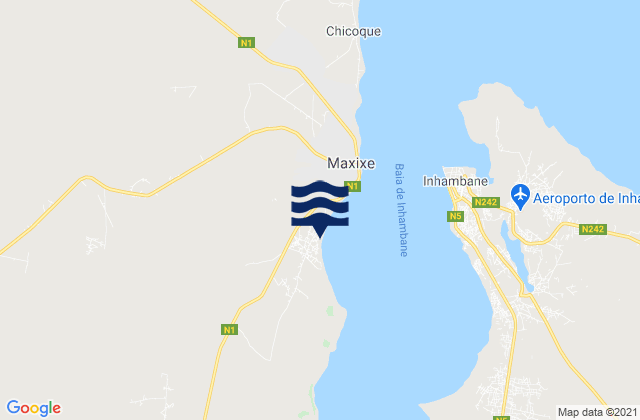 Maxixe, Mozambiqueの潮見表地図