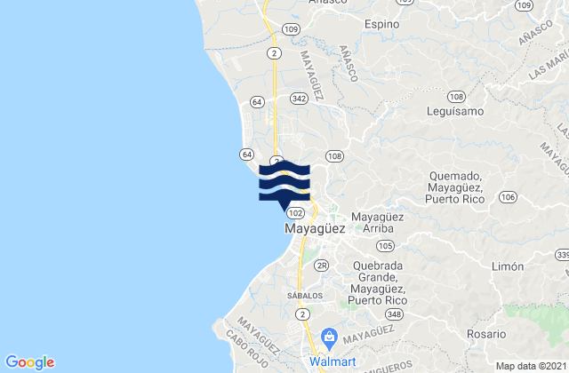 Mayaguez (sub), Puerto Ricoの潮見表地図