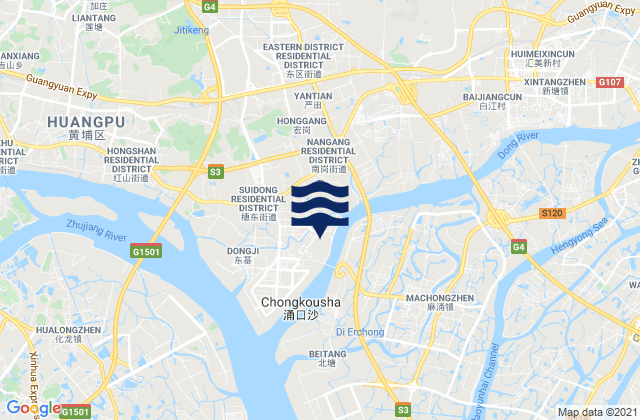 Mayong, Chinaの潮見表地図