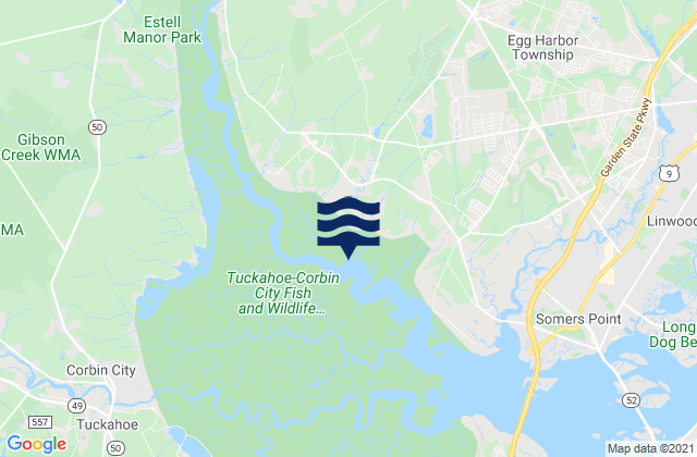 Mays Landing (Great Egg Harbor River), United Statesの潮見表地図