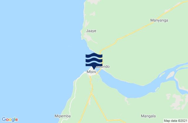 Mbini, Equatorial Guineaの潮見表地図