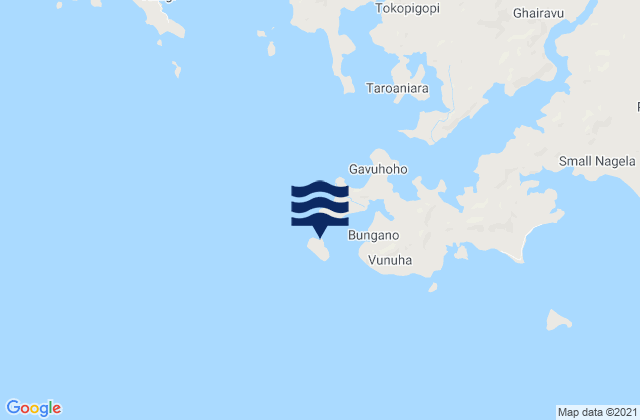 Mbungana Island, Solomon Islandsの潮見表地図