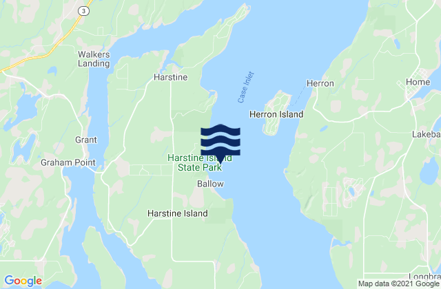 Mc Micken Island Case Inlet, United Statesの潮見表地図