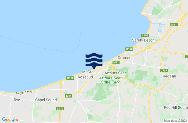 McCrae, Australiaの潮見表地図