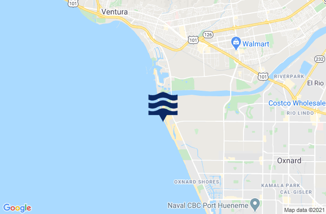 McGrath State Beach, United Statesの潮見表地図