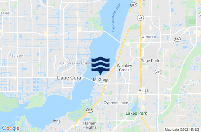 McGregor, United Statesの潮見表地図