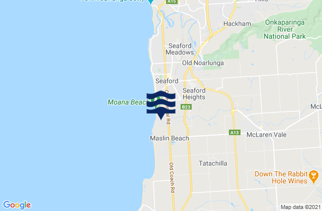 McLaren Vale, Australiaの潮見表地図