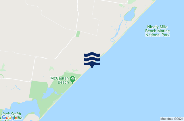 Mcgauran Beach, Australiaの潮見表地図