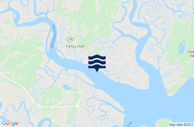 Medway River at Marsh Island, United Statesの潮見表地図
